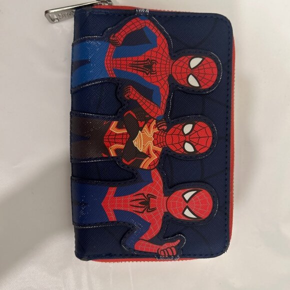 Loungefly Marvel Spider-Man “I Love You Guys” Zip-Around Wallet 2023 Exclusive - Picture 1 of 5